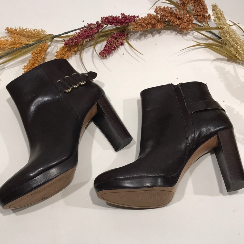 NINE WEST Kali ankle boot leather high heel zip up